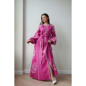 Пошита жіноча сукня - вишиванка БОХО для вишивки нитками Весільна Барвиста Вишиванка ПЕ007лП4203_018_022