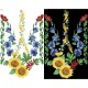 Трезубец «Цветы Украины» для вышивки бисером и нитками на водорастворимом клеевом флизелине Барвиста Вишиванка ФЛ246гн2236
