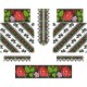 Заготовка детского платья на 9-12 лет Борщевская роза для вышивки бисером Барвиста Вишиванка ПД057дБ40нн