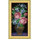 Розы в вазе Набор для вышивания крестом с печатной схемой на ткани Joy Sunday H301
