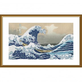 Большая волна в Канагава Набор для вышивания крестом Нова Слобода СР1515