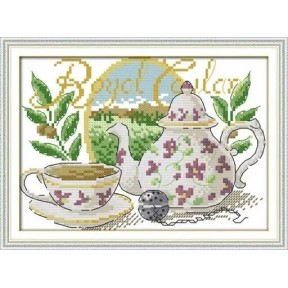 Чай Набір для вишивання хрестиком з друкованою схемою на тканині Joy Sunday J175