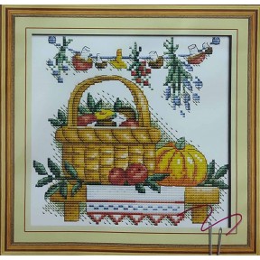 Осенний натюрморт Набор для вышивания крестом с печатной схемой на ткани Joy Sunday J351