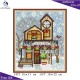 Різдвяний котедж 4 Набір для вишивання хрестиком з друкованою  схемою на тканині Joy Sunday FA114