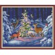 Приветствую Рождество Набор для вышивания крестом с печатной схемой на ткани Joy Sunday FA168