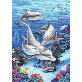 Набір для вишивання Dimensions 03830 The Dolphins Domain