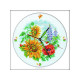 Набір для вишивки хрестиком RTO M40007 Квітковий годинник фото