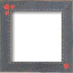 Matte Black with Primitive Heart Border Оригінальна рамка для