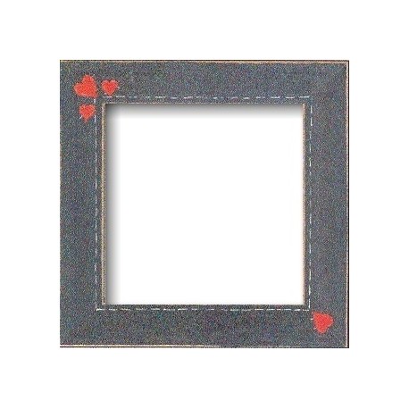 Matte Black with Primitive Heart Border Оригинальная рамка для