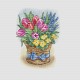 Схема для вышивания крестиком Ксения Вознесенская Корзина весенних цветов СХ-035КВ