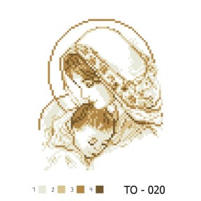 Мария с ребенком коричневая Набор для вышивания бисером