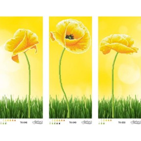 Триптих сонячні маки Набір для вишивання бісером Барвиста Вишиванка ТК056ан7258k