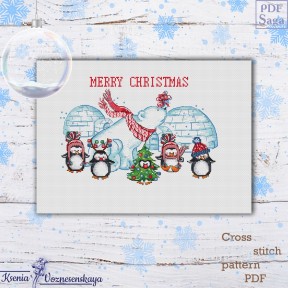 Схема для вышивания крестиком Ксения Вознесенская Рождество на северном полюсе СХ-077КВ