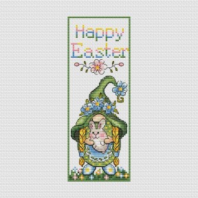 Схема для вышивания крестиком Ксения Сэмплер Счастливой Пасхи - девочка с кроликом СХ-092КВ