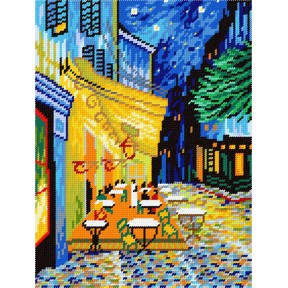 «Ночная терраса кафе», В. ван Гог Набор для вышивания по канве с рисунком Quick Tapestry TL-44