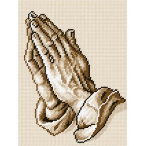 «Руки в молитве», А. Дюрер Набор для вышивания по канве с рисунком Quick Tapestry TH-90