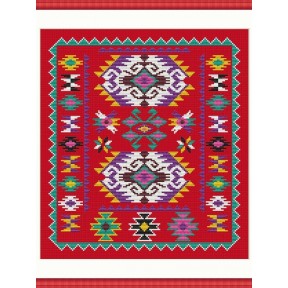 Этнический ковер №1 Набор для вышивания крестом Little stitch 230035