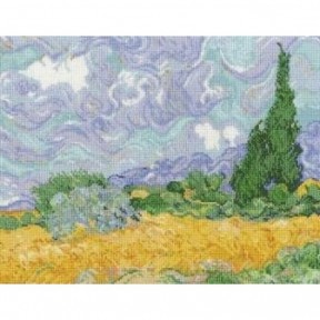 Ван Гог. Пшеничное поле с кипарисами Набор для вышивания крестом DMC BL1067/71