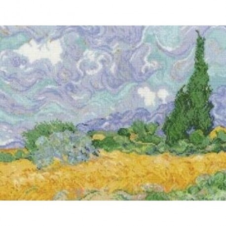 Ван Гог. Пшеничне поле з кипарисами Набір для вишивання
