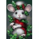 Рождественская мышка Набор для вышивания бисером ТМ АЛЕКСАНДРА