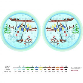 Новорічна іграшка Схема для вишивки бісером Alisena SV-1040 фото