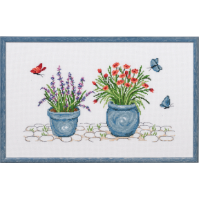 Набір для вишивання "Лаванда і гвоздика (Lavender & carnation)" PERMIN