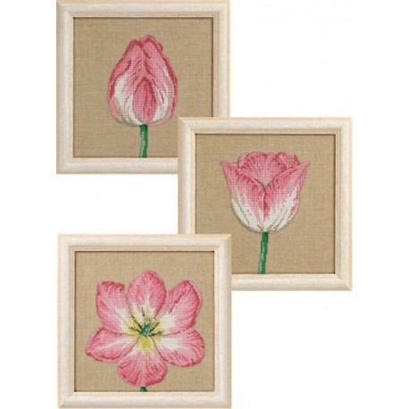 3 квітки Набір для вишивання хрестиком Permin 70-3360 фото
