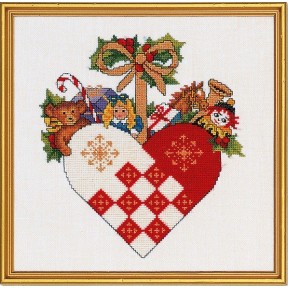Серце з іграшками Набір для вишивання хрестиком Eva Rosenstand 12-868