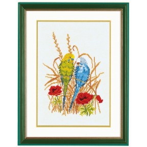 Волнистые попугаи Набор для вышивания крестом Eva Rosenstand 12-994