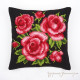 Набор для вышивки подушки Vervaco 1200/543 Красные розы на чёрном фоне