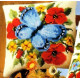 Набір для вишивки подушки Vervaco 1200/644 Блакитна метелик фото