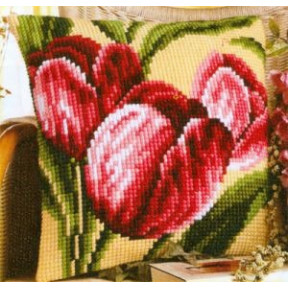 Набор для вышивки подушки Vervaco 1200/983 Букет тюльпанов