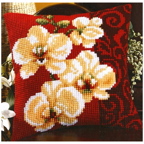 Набор для вышивки подушки Vervaco 1200/992 Белая орхидея фото