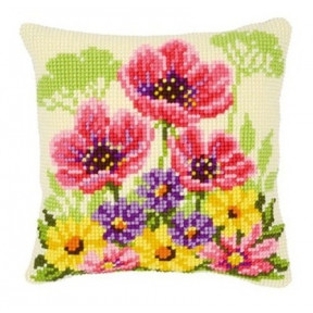 Набор для вышивки подушки Vervaсo PN-0143708 Полевые цветы маки