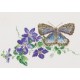 Набір для вишивання хрестиком Butterfly-Clematis Linen Thea
