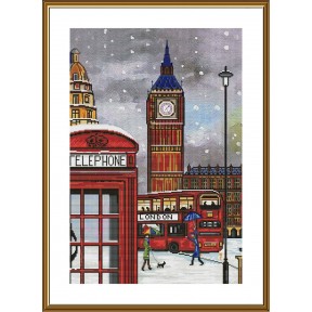 А в Лондоне - снежок Набор для вышивания крестом Нова Слобода СР3397