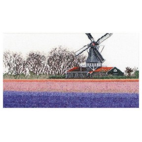 Набор для вышивки крестом Bulbfield Hyacinths Linen Thea Gouverneur 474
