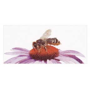 Набір для вишивання хрестиком Bee on Echinacea Linen Thea