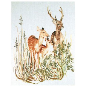 Набор для вышивки крестом Deer Family Linen Thea Gouverneur 938