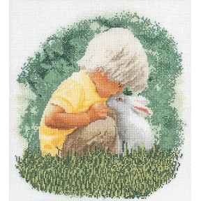 Набор для вышивки крестом Boy & Rabbit Linen Thea Gouverneur 1046