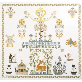 Набор для вышивки крестом Sampler Linen Thea Gouverneur 1082