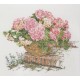 Набір для вишивання хрестиком Pink Hydrangea Linen Thea Gouverneur 2047