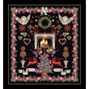 Набор для вышивки крестом Christmas Design Black Aida Thea Gouverneur 2077.05