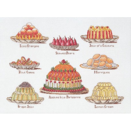 Набор для вышивки крестом Sweet Dishes Linen Thea Gouverneur 2096