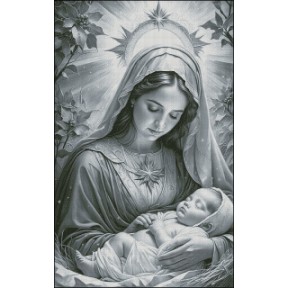 Марія з немовлям Електронна схема для вишивання хрестиком