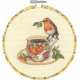 Птичка на чашке Набор для вышивания крестом DIMENSIONS 72-76324