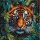 Тигр джунглей  Набор для вышивки крестом Luca-S BU5048