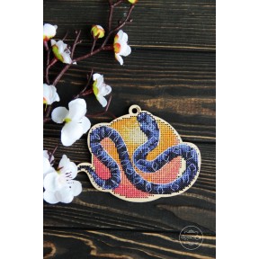 Змея Набор для вышивки крестом на деревянной основе ФрузелОк 1703ф