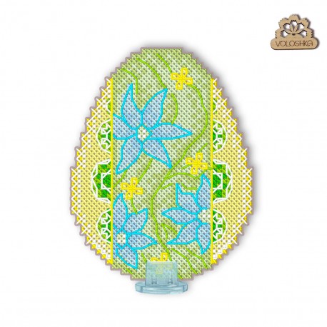 Пасхальне яйце Набір для вишивання хрестиком на пластиковій канві VOLOSHKA VPF_001