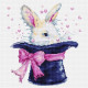 Набір для вишивки хрестиком Luca-S B2302 Кролик в капелюсі, фото